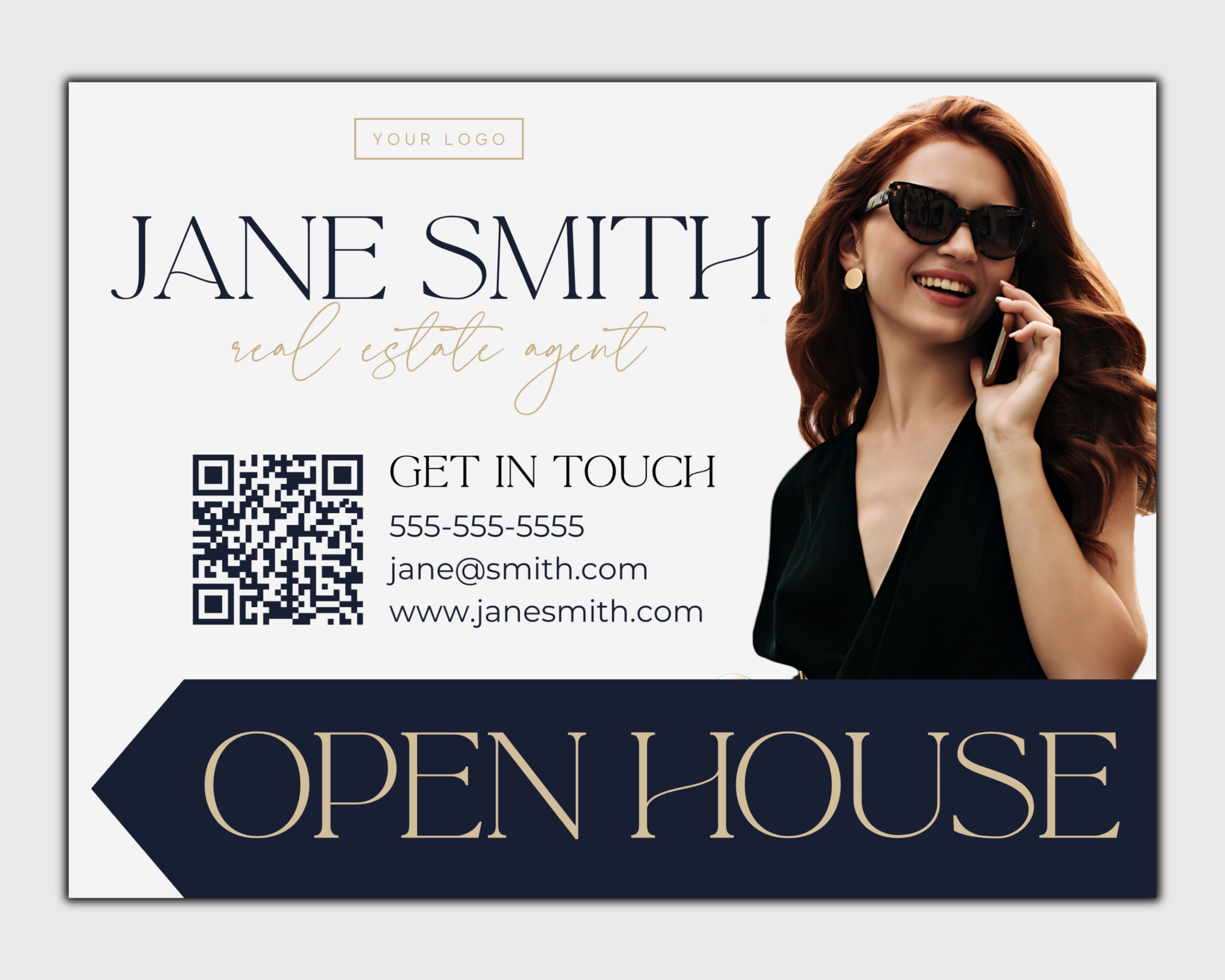 Real Estate Yard Sign, Realtor Open House Yard Sign, Real Estate Template, Open house Flyer, Real Estate Marketing, Realtor Flyer, Canva