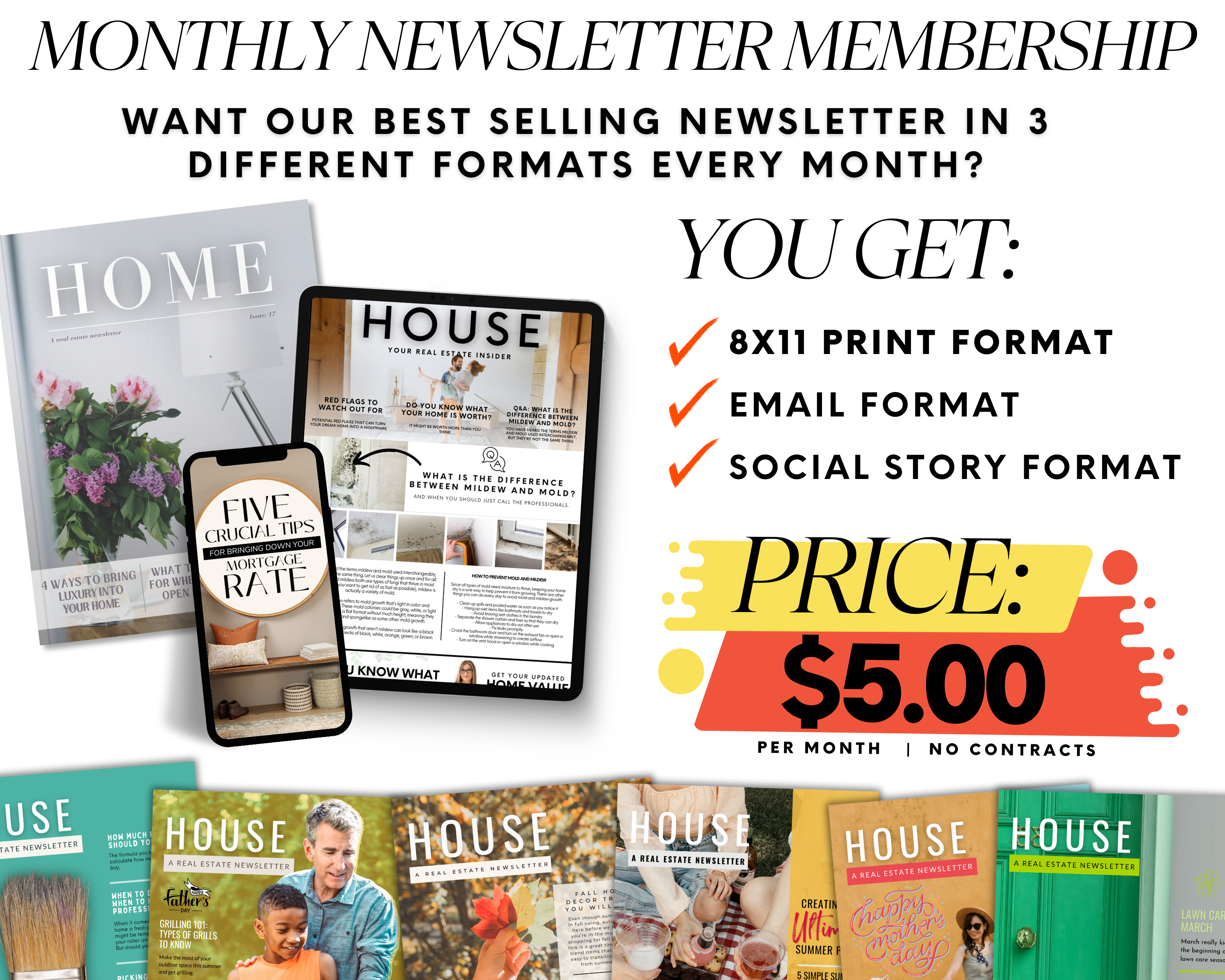 Real Estate March 2024 Newsletter, Real Estate Marketing, Real Estate Newsletter, Email Marketing, Canva Template, Printable