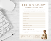 Real Estate Offer Summary, Real Estate Marketing, Realtor Offer Summary, Real Estate Template, Realtor Flyer, Real Estate Farming, Canva