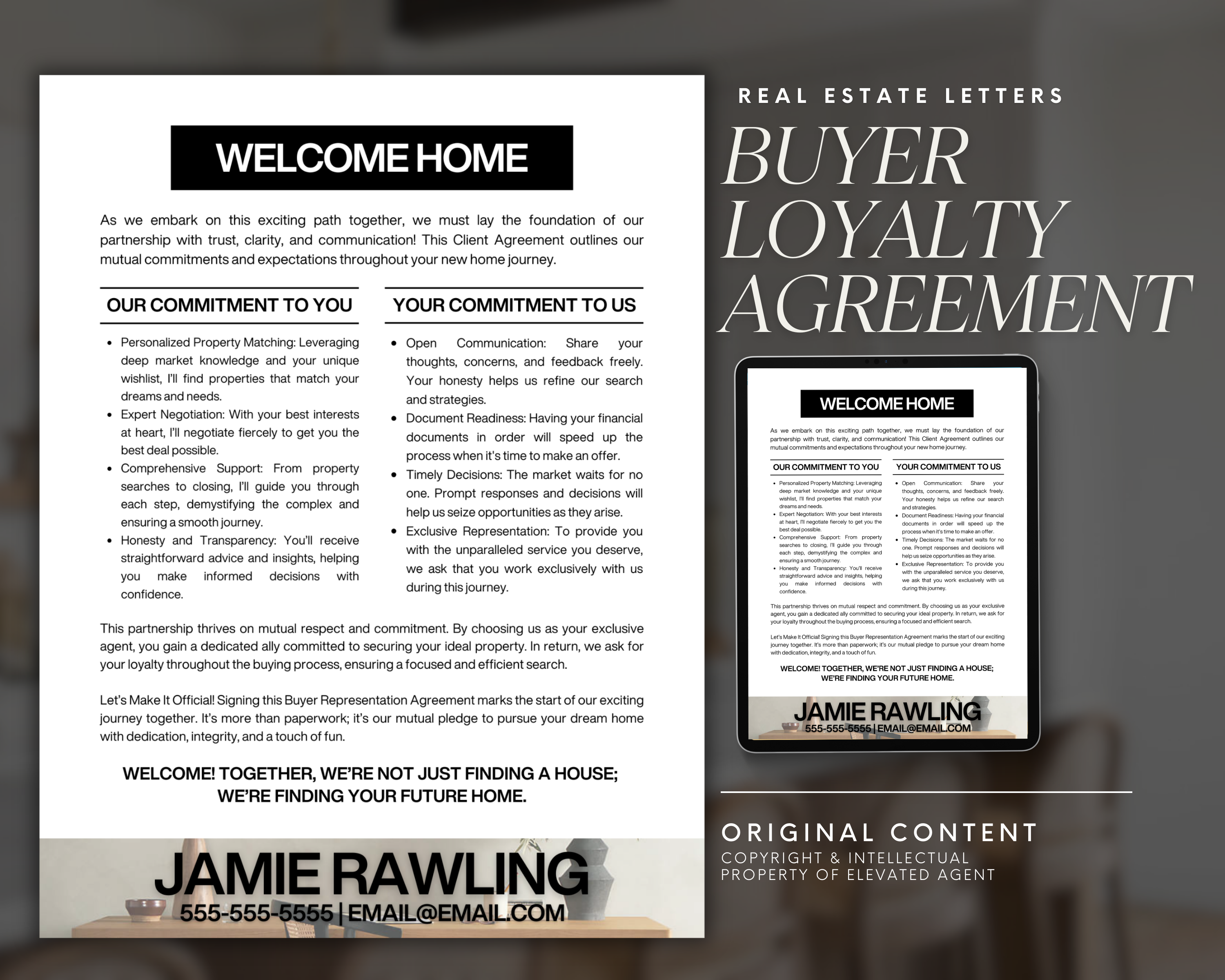 Buyer Agreement Letter - Classic Design Style