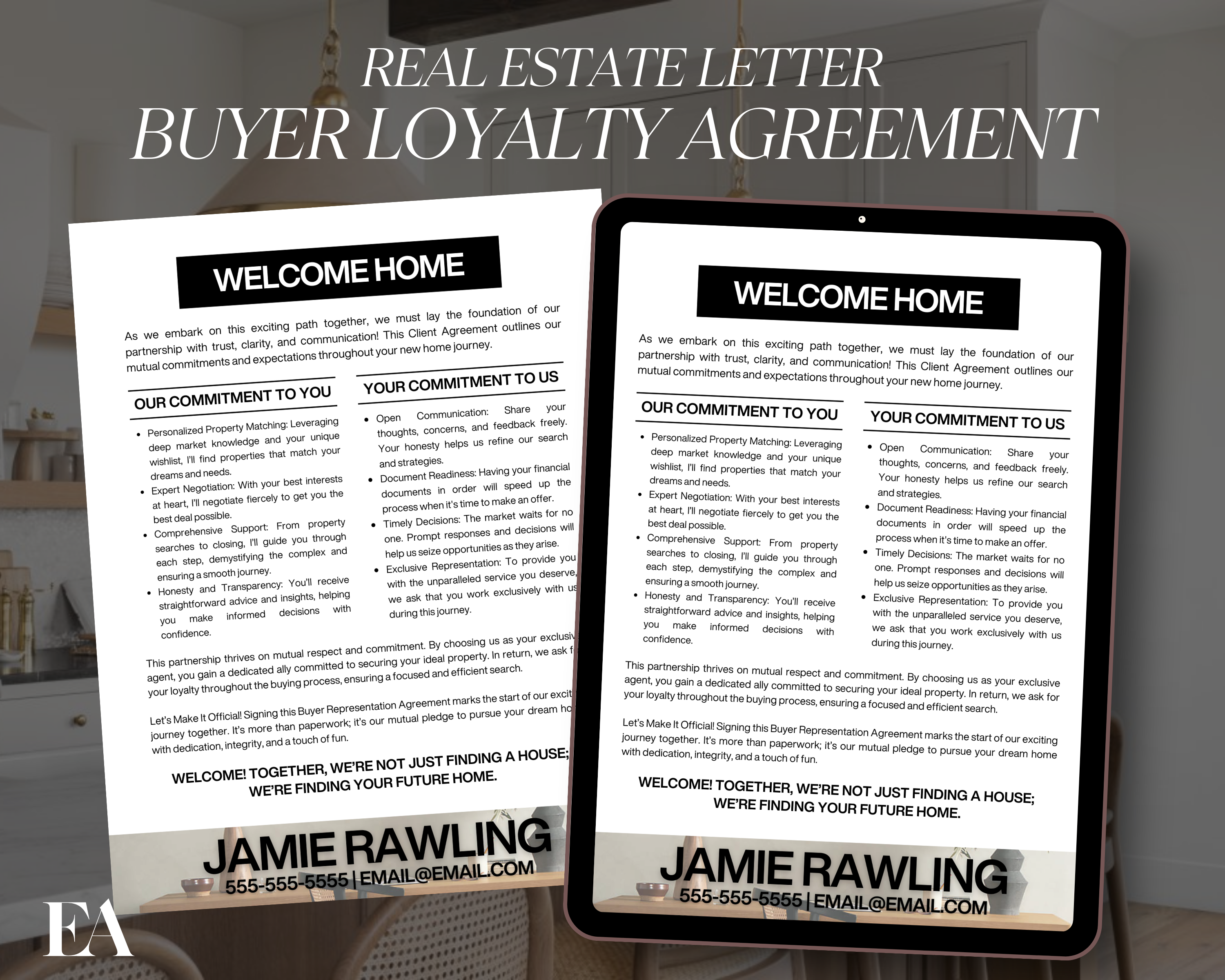 Buyer Agreement Letter - Classic Design Style