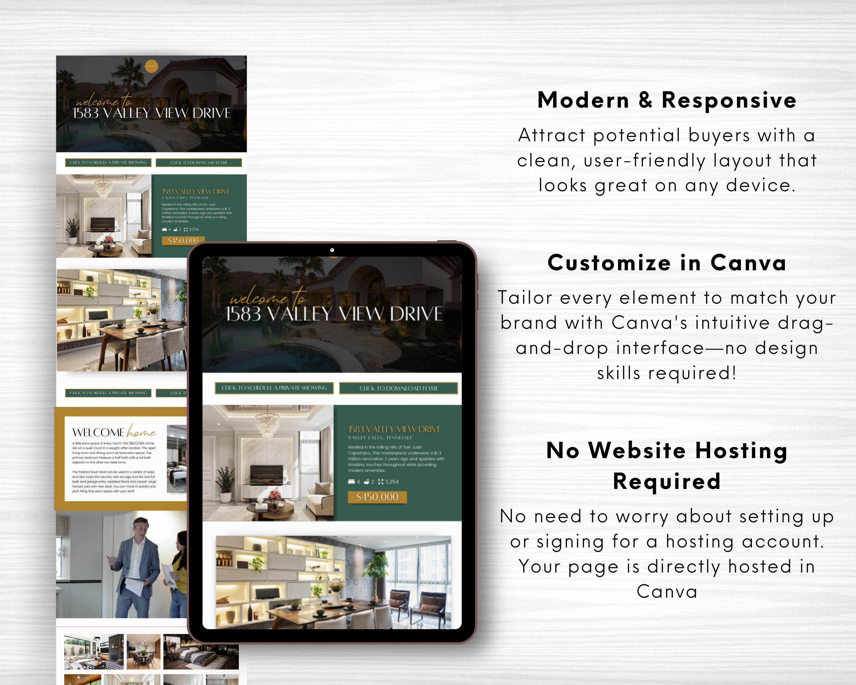 New Listing Canva Landing Pages - Exclusive Design Style