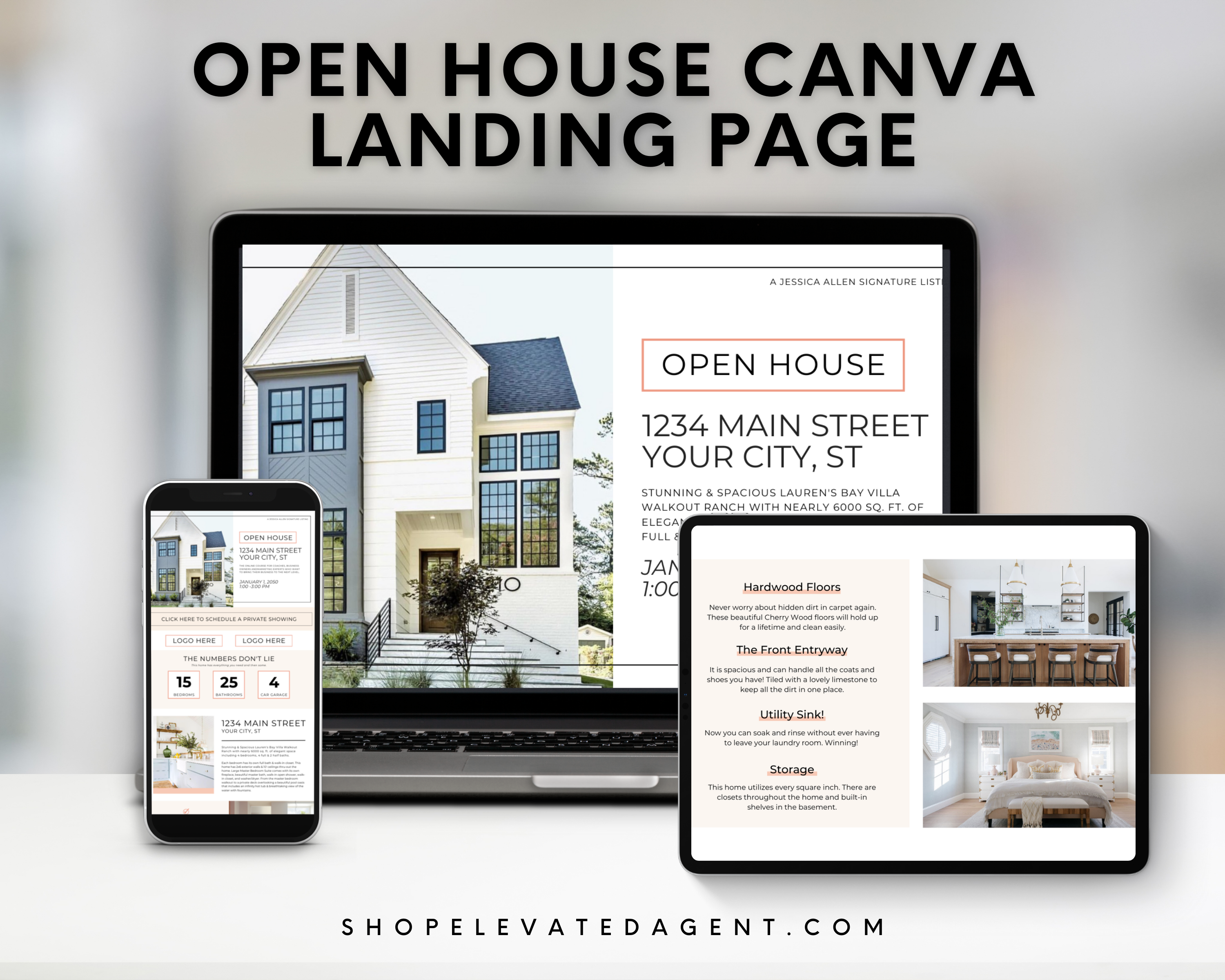 Open House Canva Landing Page