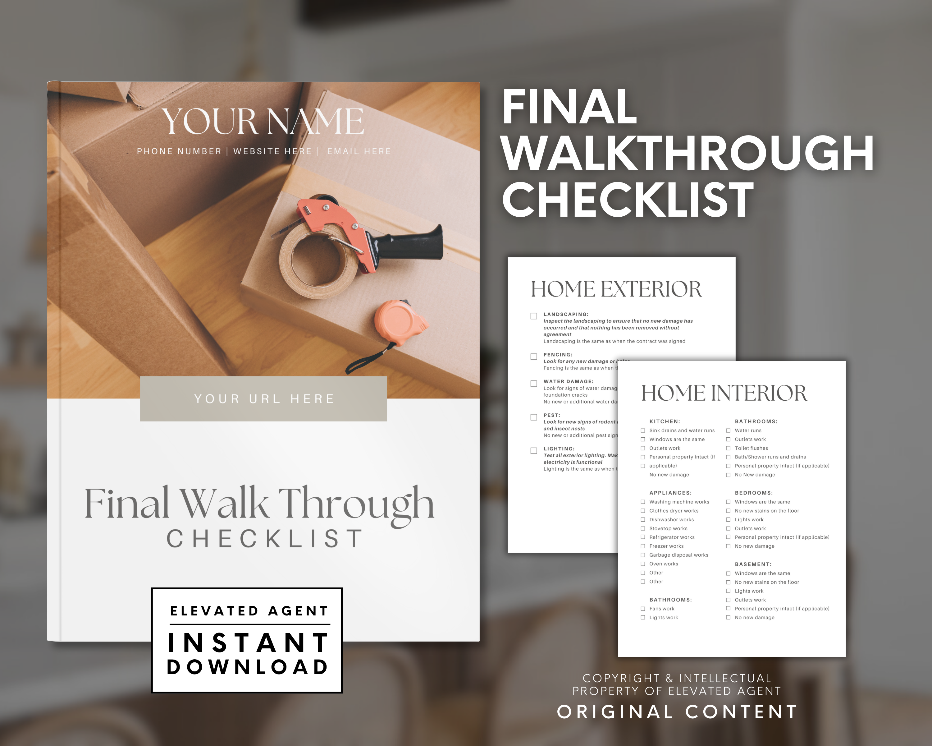 Final Walkthrough Checklist - Peaceful Design Style