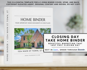 Real Estate Home Binder, Realtor Closing Gift, Real Estate Marketing, Closing Binder, House Binder, Home Buyer Guide, Realtor Flyer, Canva