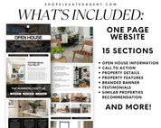 Open House Canva Landing Page - Classic Design Style