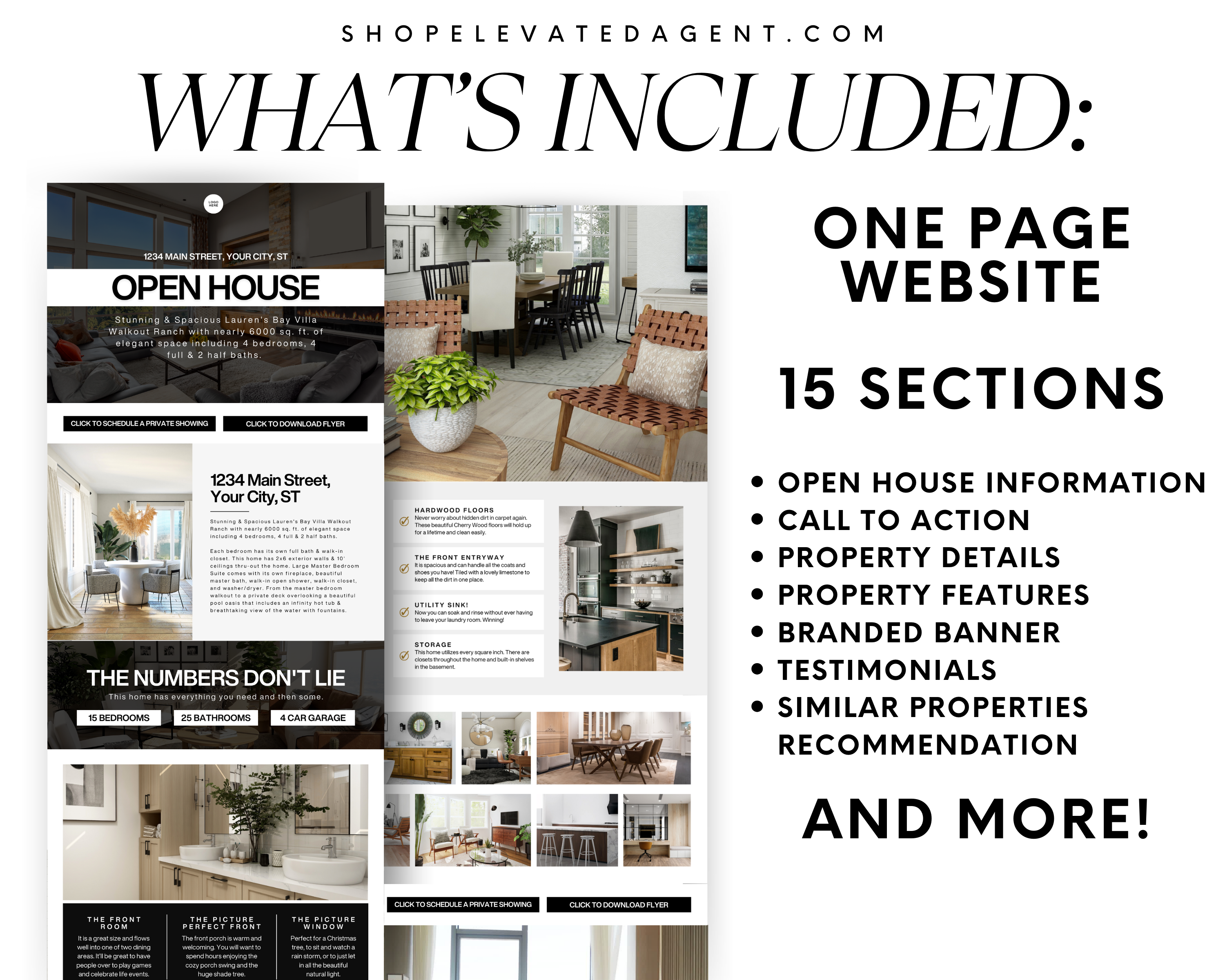 Open House Canva Landing Pages - Classic Design Style