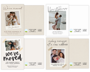 We've Moved Postcard Bundle, Moving Announcement, Real Estate Postcard, New Home Card, Change of Address Card, Canva Template, Closing Gift