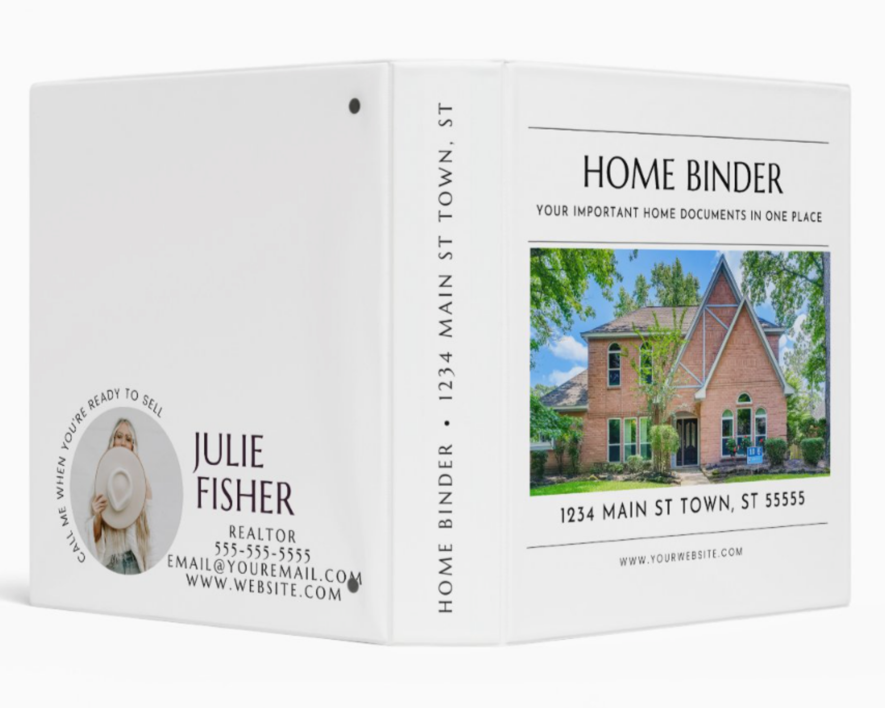 Real Estate Home Binder, Realtor Closing Gift, Real Estate Marketing, Closing Binder, House Binder, Home Buyer Guide, Realtor Flyer, Canva