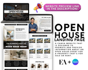 Open House Canva Landing Pages - Classic Design Style