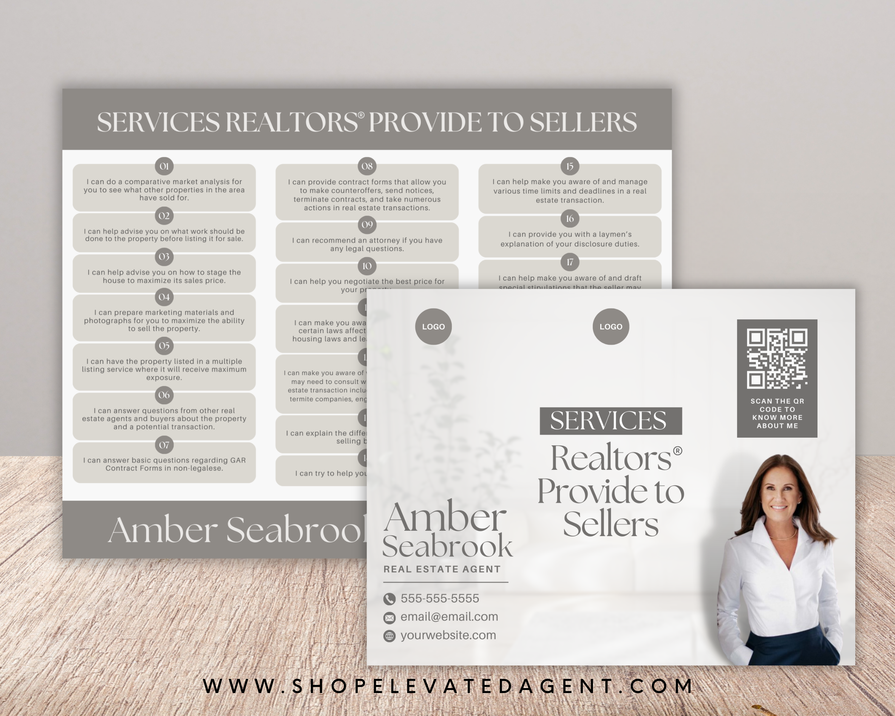 Realtor Value Trifold Brochure - Peaceful Design Style