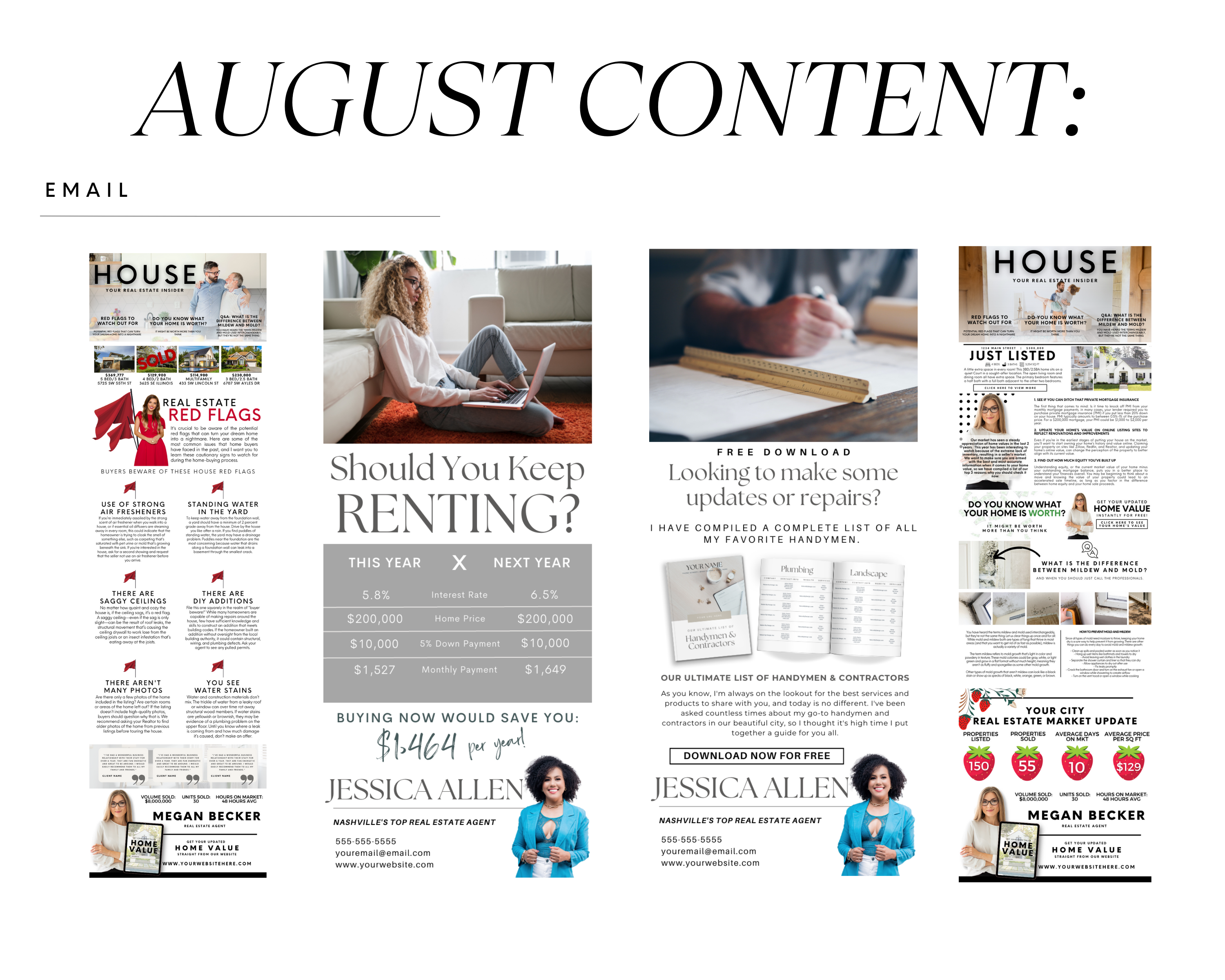 Real Estate Template - August Marketing Plan and Templates