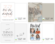 We've Moved Postcard Bundle, Moving Announcement, Real Estate Postcard, New Home Card, Change of Address Card, Canva Template, Closing Gift