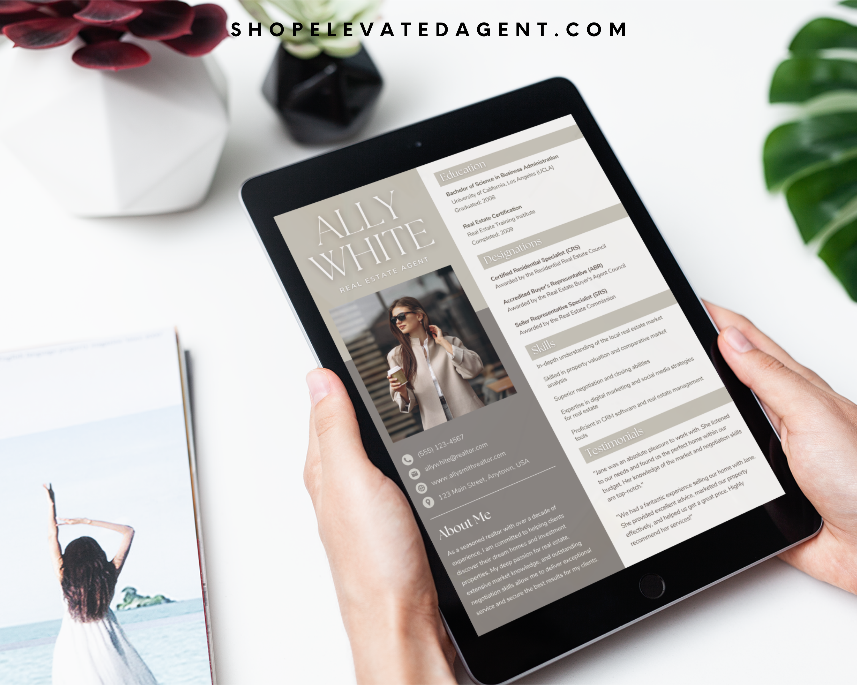 Real Estate Agent Resume, Realtor Marketing, Real Estate Template, Resume Template, Realtor CV, Professional Resume, Realtor Resume, Canva