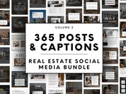 365 Real Estate Social Media Posts, Social Media Bundle, Realtor Social Media, Social Media Planner, Realtor Instagram Marketing Template