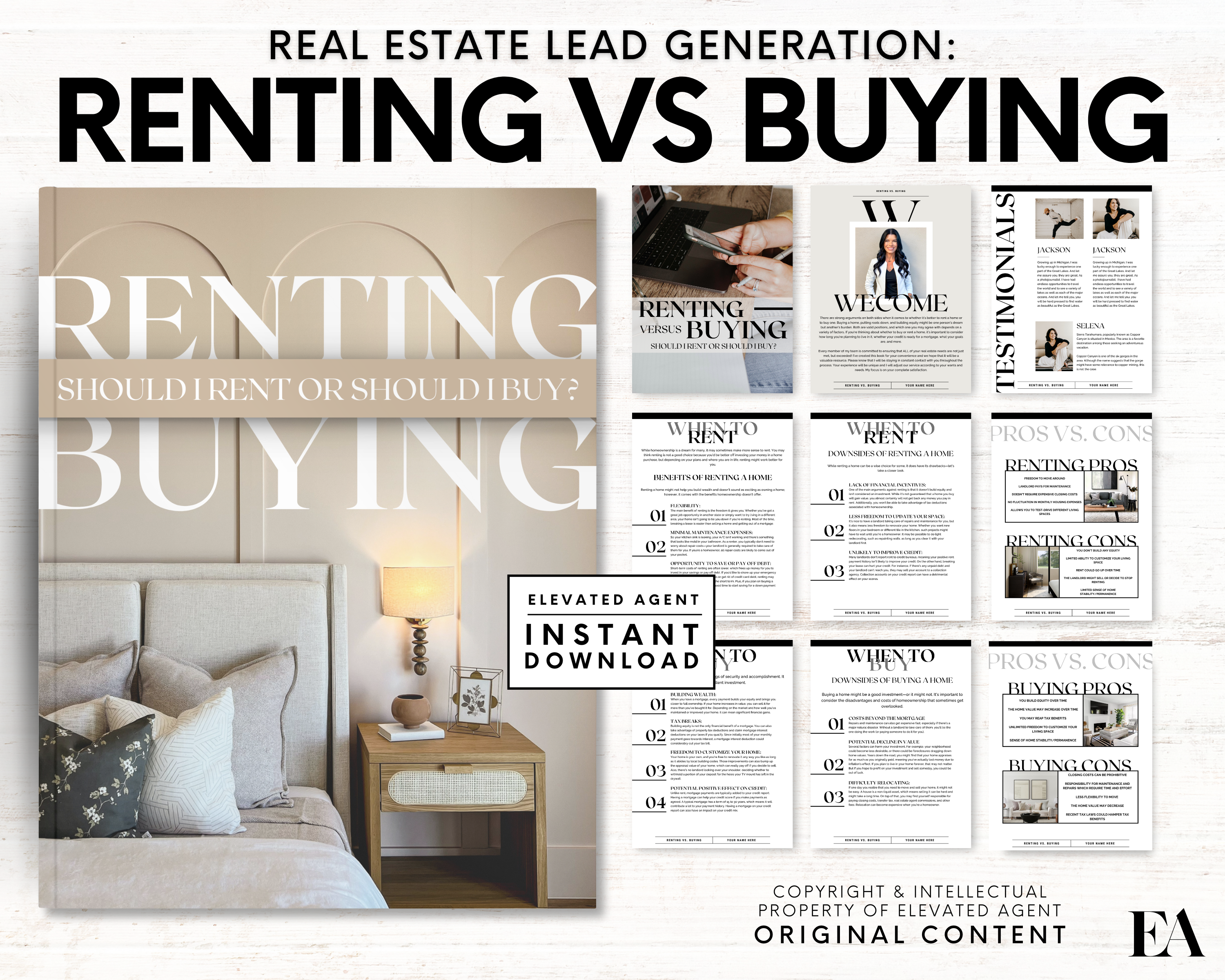 Renting vs. Buying Packet - Real Estate Templates