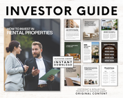 Real Estate Investor Guide, Rental Property, Investment Property, Realtor Marketing, Home Buyer Packet, Real Estate Template, Realtor Flyer