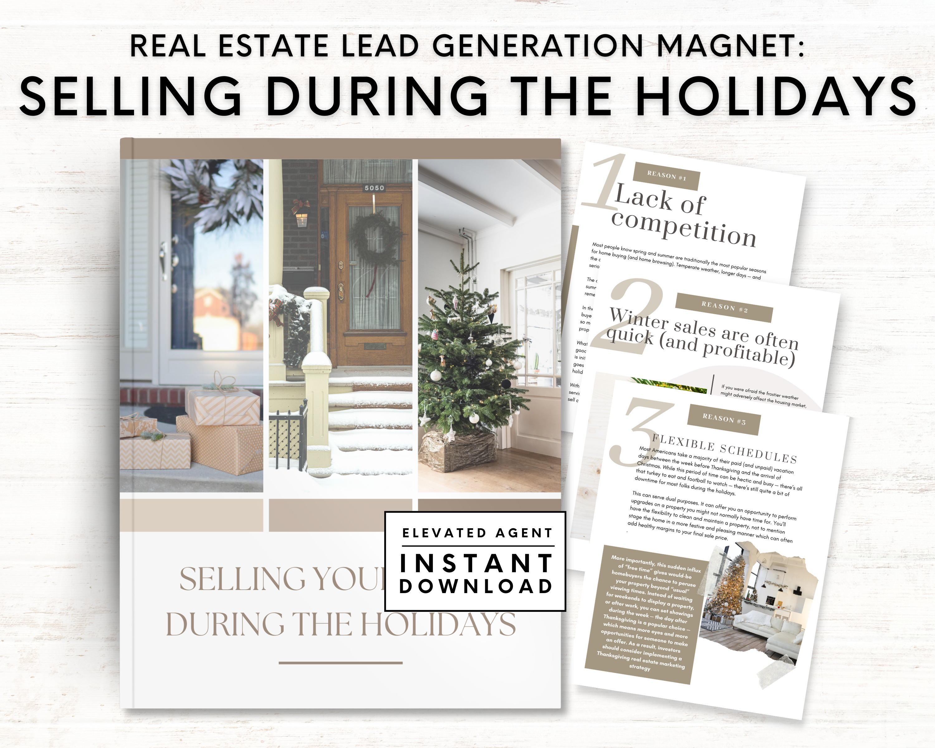 Real Estate Holiday Listing Presentation Holiday Seller Packet Neighborhood Farming Real Estate Marketing Realtor Flyer Real Estate Farming