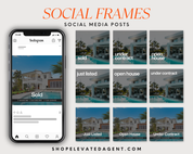 Real Estate Social Media Posts, Just Sold Posts, Under Contract Posts, Just Listed Posts, Open House Posts, Real Estate Marketing, Canva