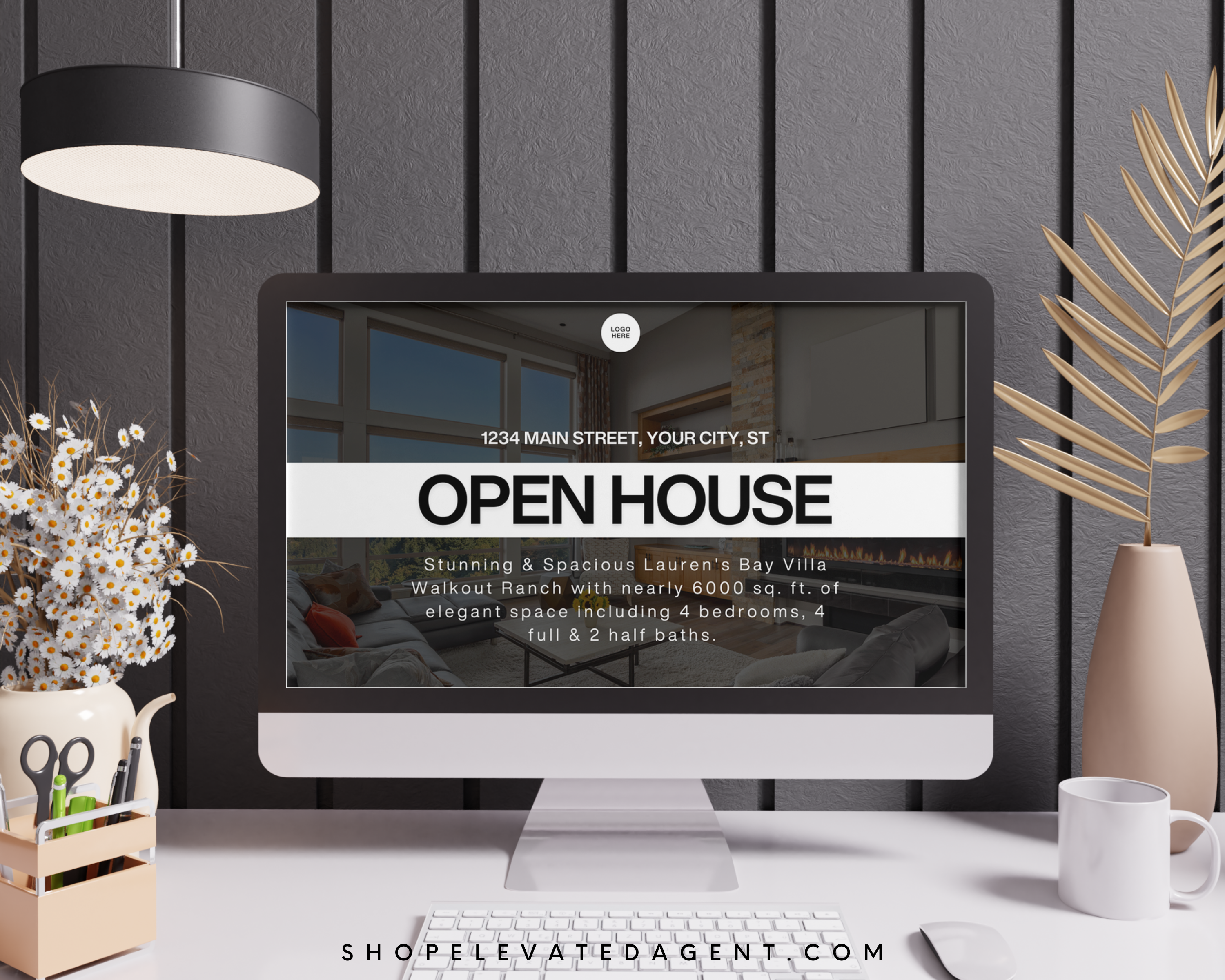 Open House Canva Landing Page - Classic Design Style