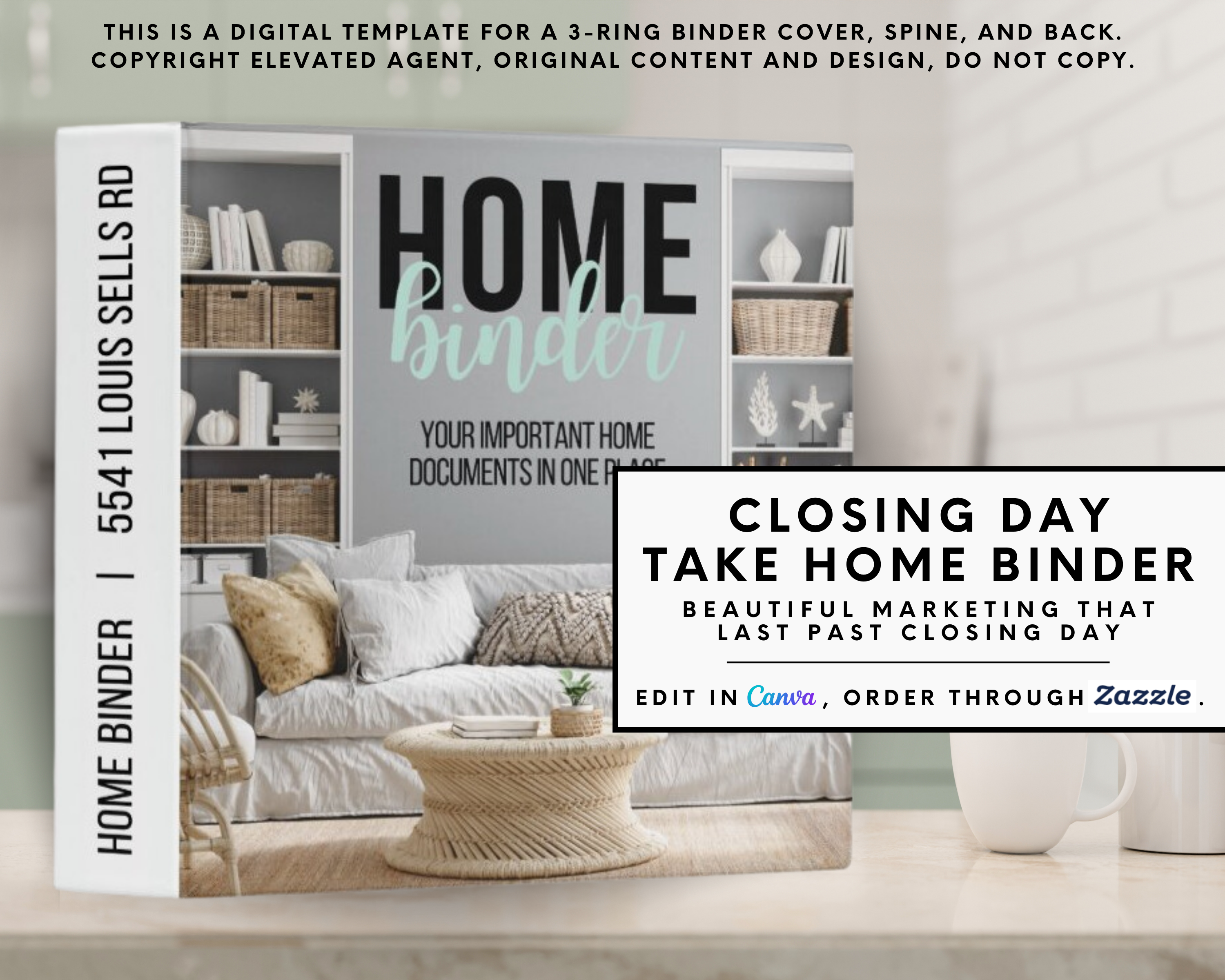 New Home Binder, Real Estate Client Closing Exit Packet, Real Estate Template, Realtor Closing Gift, Real Estate Flyer, Home Buyer Packet