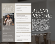 Professional Resume Templates, Real Estate Agent Resume, Realtor Resume, Real Estate Marketing, ATS Friendly Resume, Realtor CV, Canva