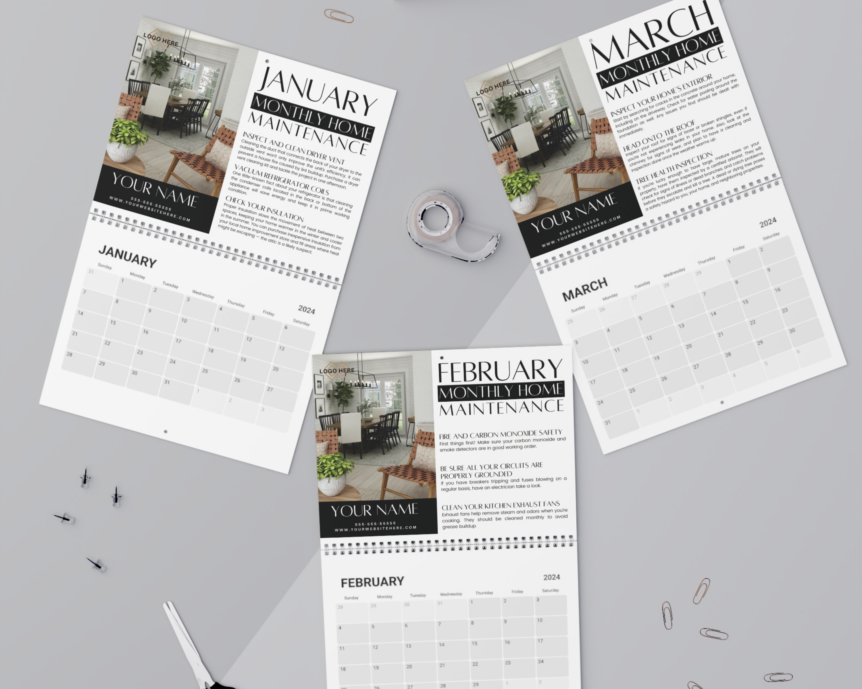 Home Maintenance Calendar 3 - Client Gift