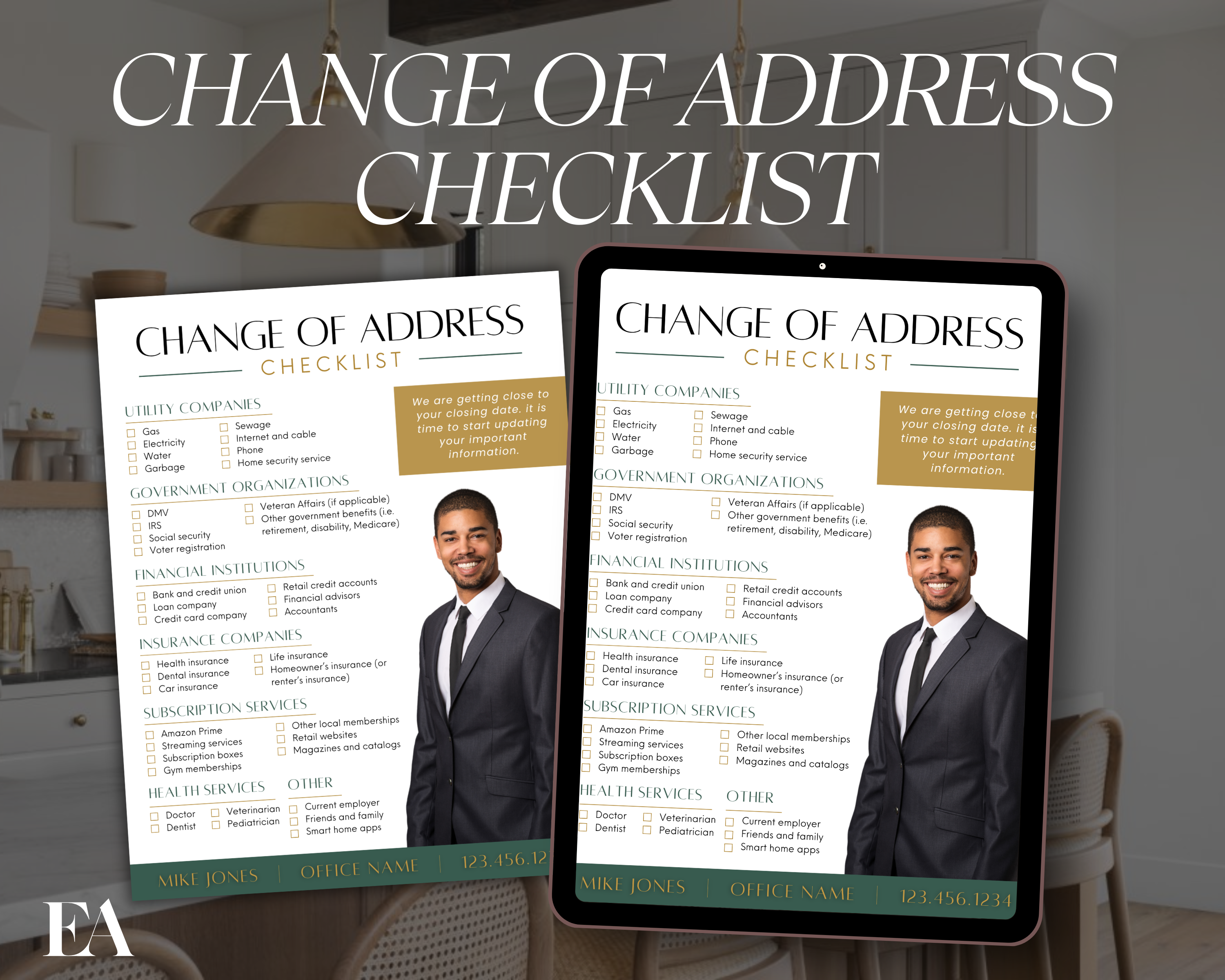 Change of Address Checklist - Exclusive  Design Style