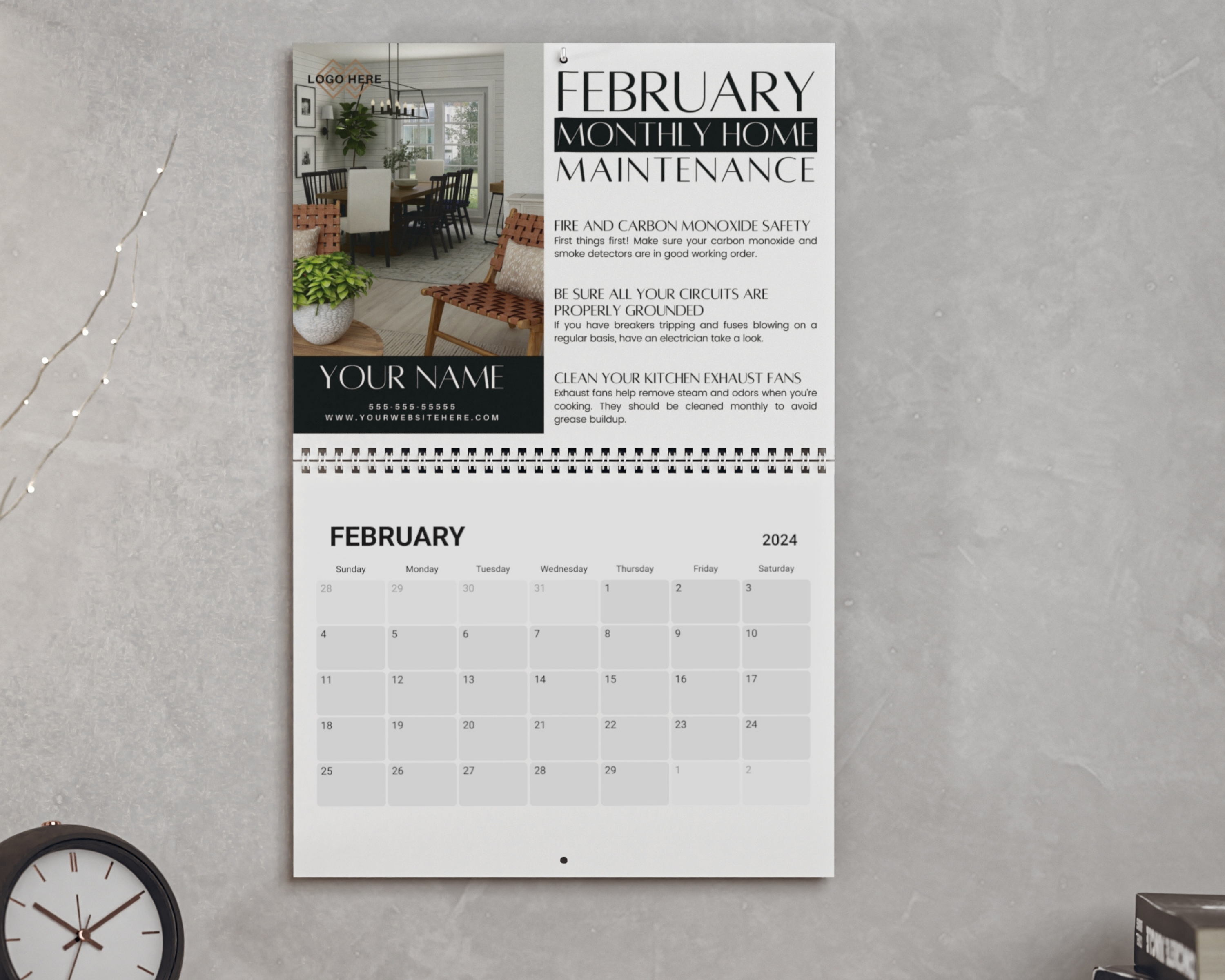 Home Maintenance Calendar 3 - Client Gift