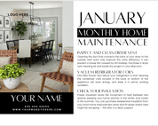 Home Maintenance Calendar 3 - Client Gift