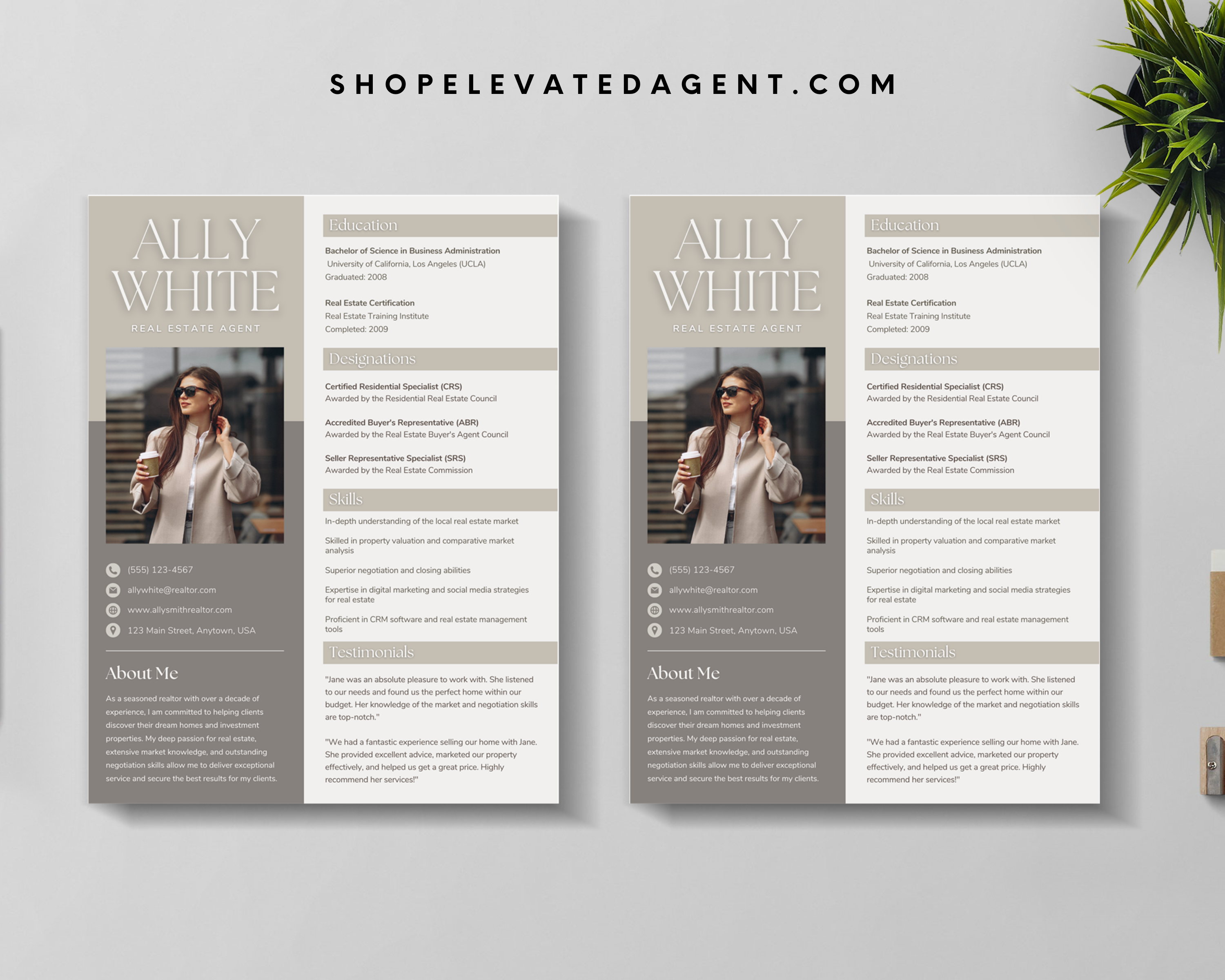 Professional Resume Templates, Real Estate Agent Resume, Realtor Resume, Real Estate Marketing, ATS Friendly Resume, Realtor CV, Canva