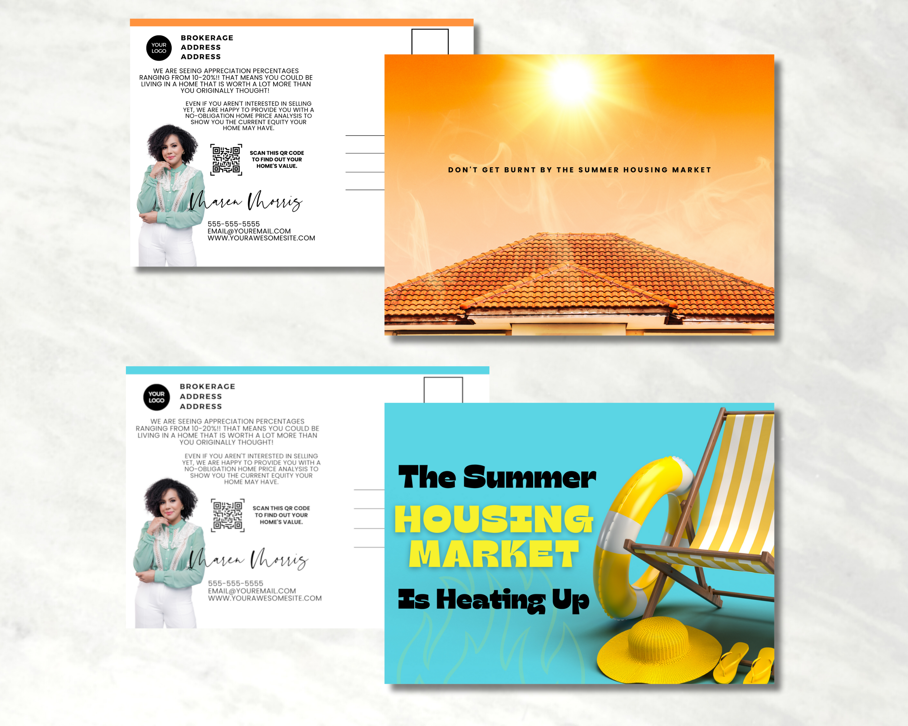 Real Estate Postcard Bundle for Summer Farming Postcard Bundle for Real Estate Summer Postcard Real Estate Farming Postcard Marketing Seller