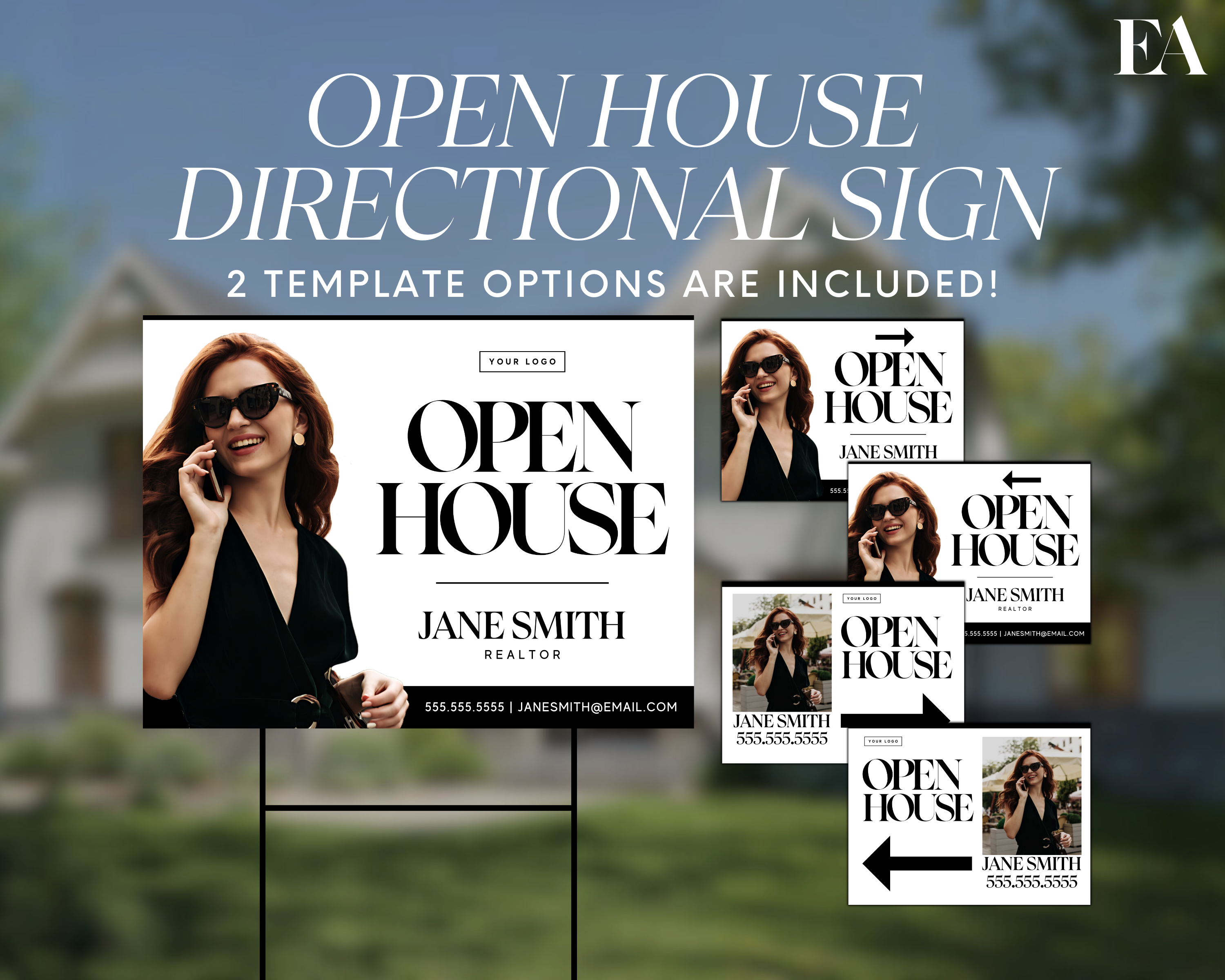 Real Estate Open House Yard Sign, Realtor Open House Sign, For Sale Yard Sign, Open house Flyer, Real Estate Marketing, Realtor Flyer, Canva