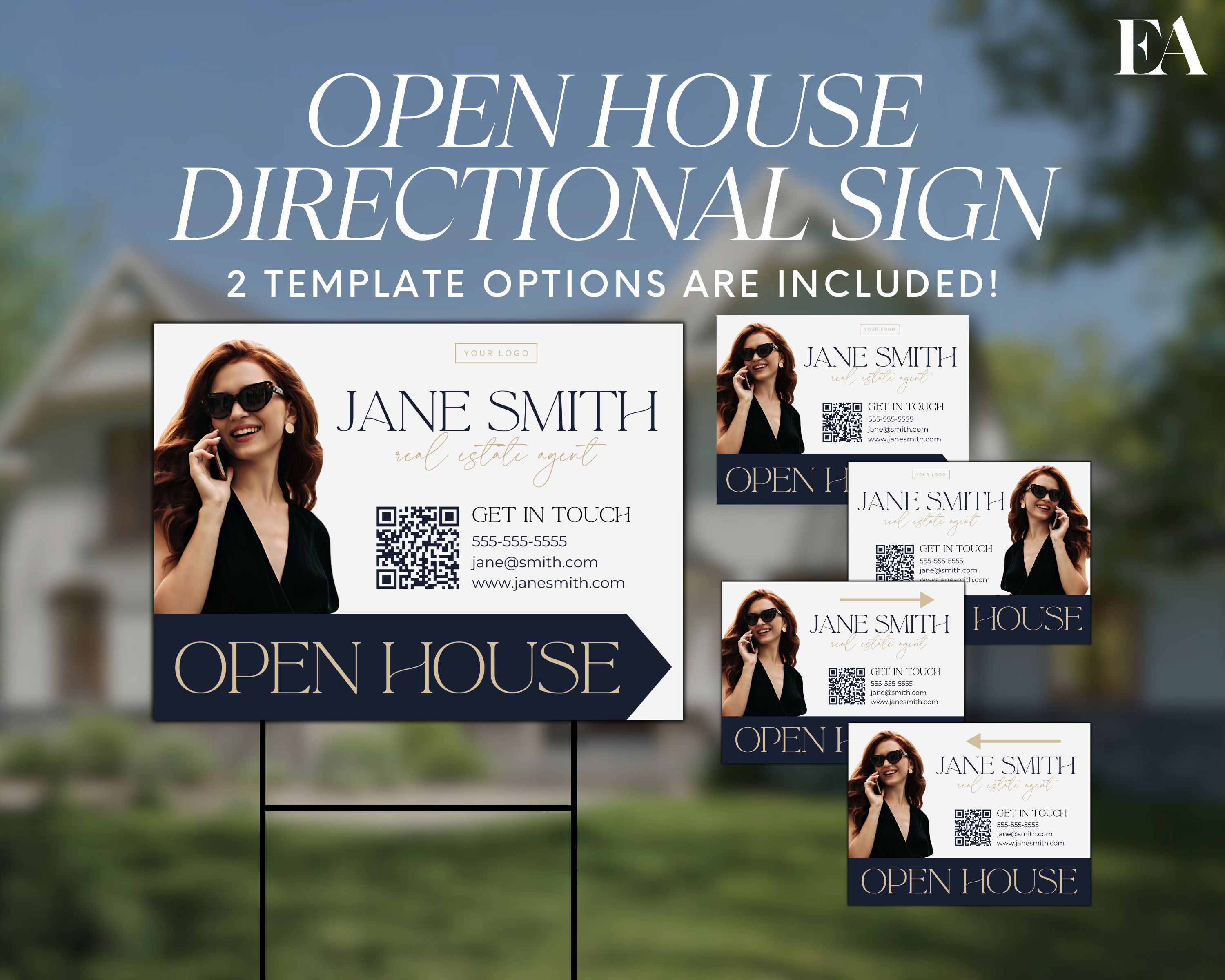 Real Estate Yard Sign, Realtor Open House Yard Sign, Real Estate Template, Open house Flyer, Real Estate Marketing, Realtor Flyer, Canva