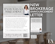 New Brokerage Announcement Letter, Real Estate Broker, Realtor Marketing, Real Estate Template, Realtor Flyer, Real Estate Investment, Canva