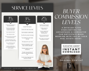 Real Estate Commission, Home Buyer Commission, Real Estate marketing, Realtor Commission Sheet Template, Buyer Presentation, Realtor Flyer