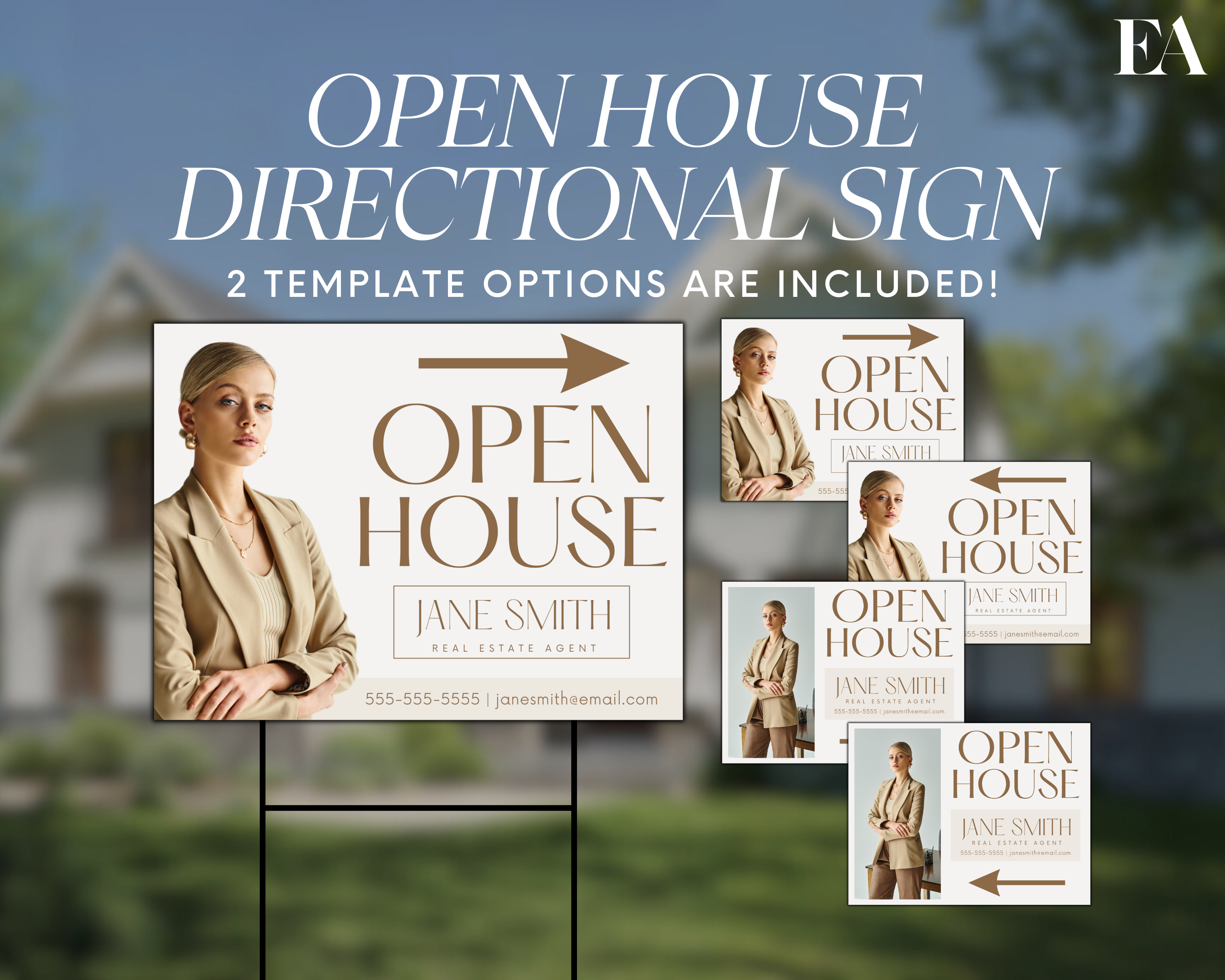 Open House Yard Sign, Real Estate Sign, Yard Sign Template, Realtor Marketing, Open House Flyer, Real Estate Template, Realtor Yard Sign