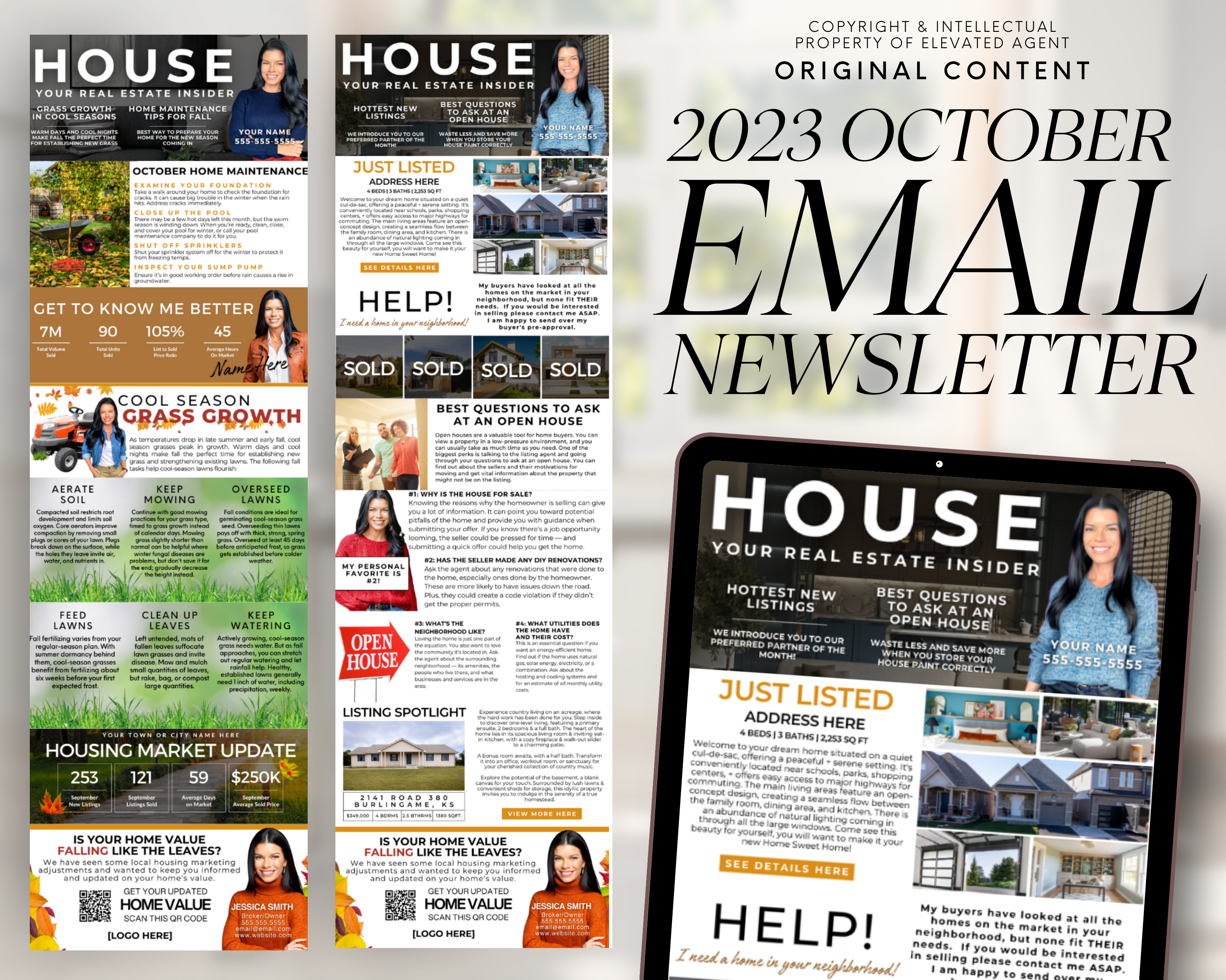 Fall Real Estate Newsletter October Newsletter Realtor Newsletter Real Estate Marketing Realtor Email Marketing Real Estate 