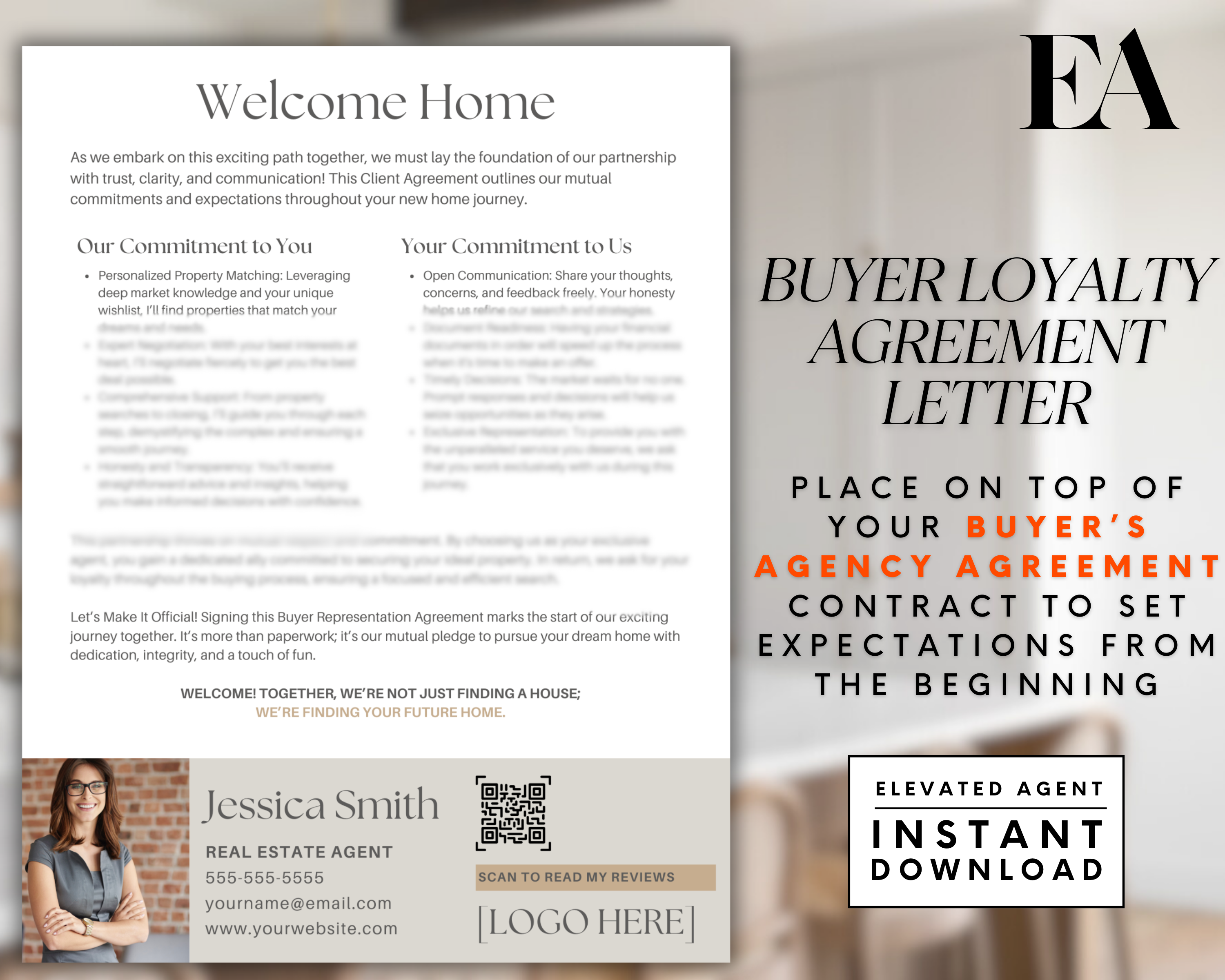 contract template, real estate flyer, moving checklist, buyer questionnaire, realtor marketing real estate postcard buyers guide, Buyer presentation, Real estate letter, Home Buyer Letter, Buyer Agreement, Agency Agreemen