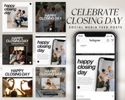 Real Estate Closing Day Feed Post, Realtor Instagram, Real Estate Social Media, Realtor Marketing, Real Estate Flyer, Social Media Planner