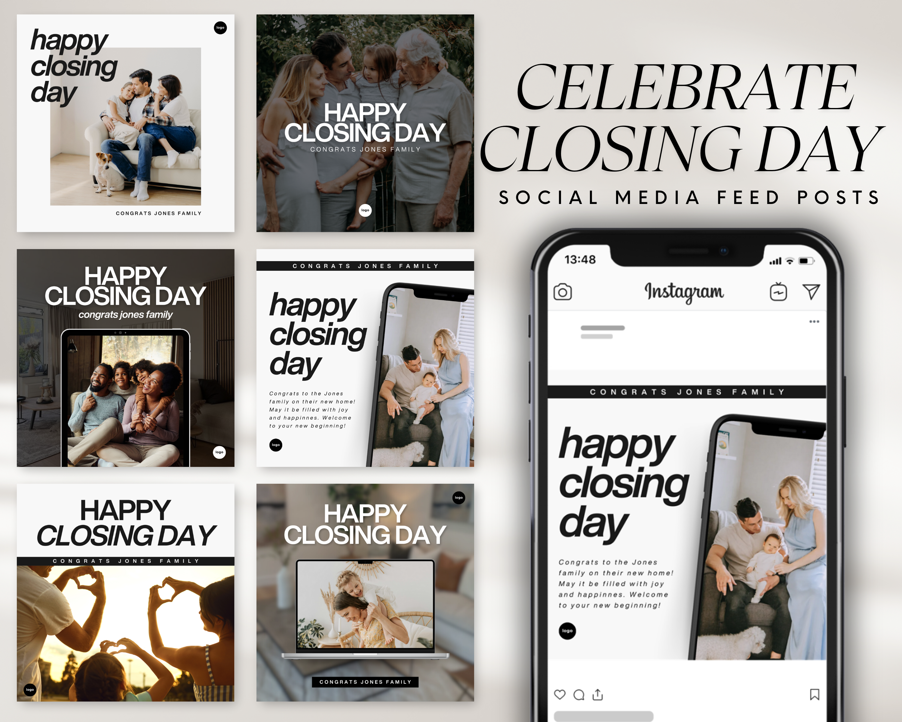 Real Estate Closing Day Feed Post, Realtor Instagram, Real Estate Social Media, Realtor Marketing, Real Estate Flyer, Social Media Planner