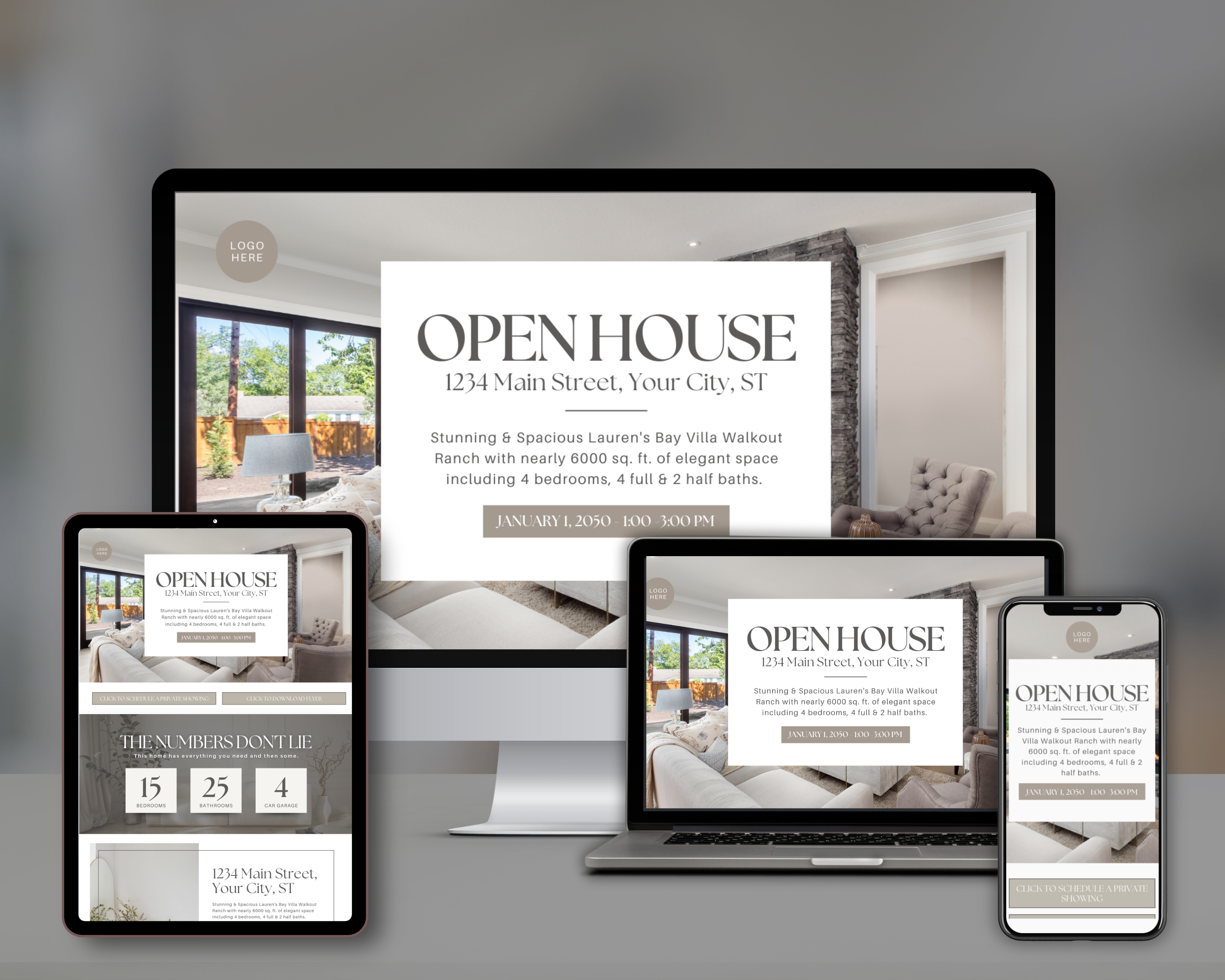 Open House Website 1 - Peaceful Design Style