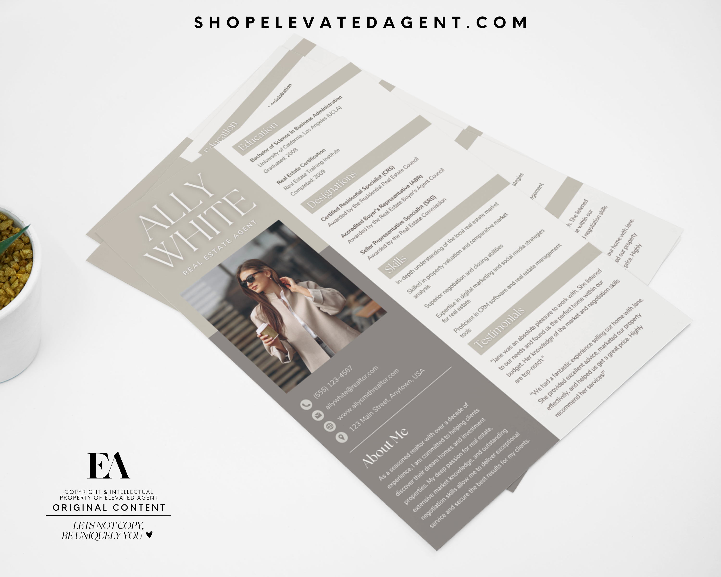 Professional Resume Templates, Real Estate Agent Resume, Realtor Resume, Real Estate Marketing, ATS Friendly Resume, Realtor CV, Canva