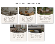 Real Estate Audience Questions, Realtor Social Media Template, Real Estate Marketing, Realtor Instagram Posts, Real Estate Content, Realtor Flyer