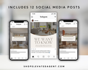 Real Estate Audience Questions, Realtor Social Media Template, Real Estate Marketing, Realtor Instagram Posts, Real Estate Content, Realtor Flyer