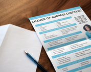 Change of Address Checklist - Real Estate Flyer Template