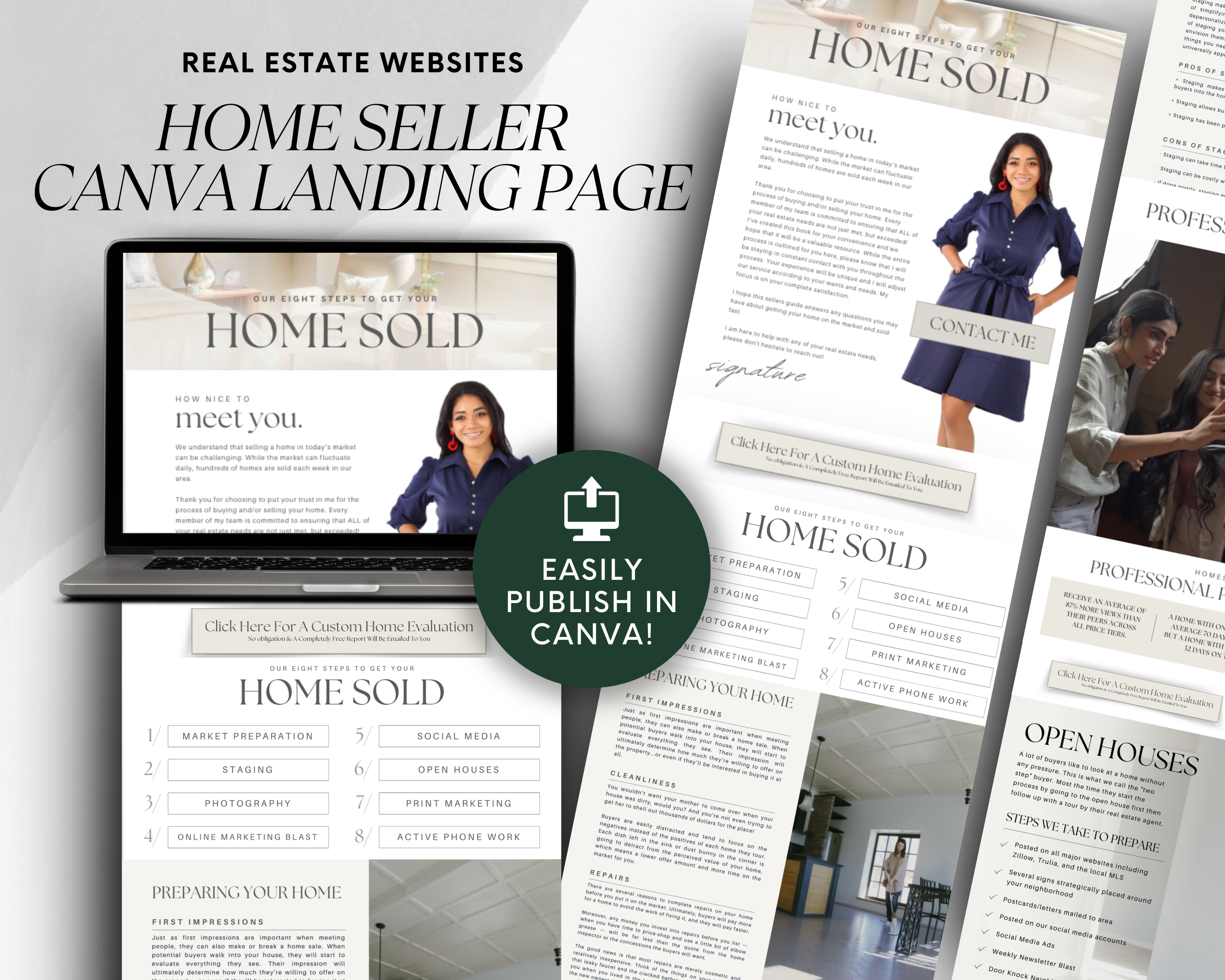 Home Seller Landing Pages - Peaceful Design Style