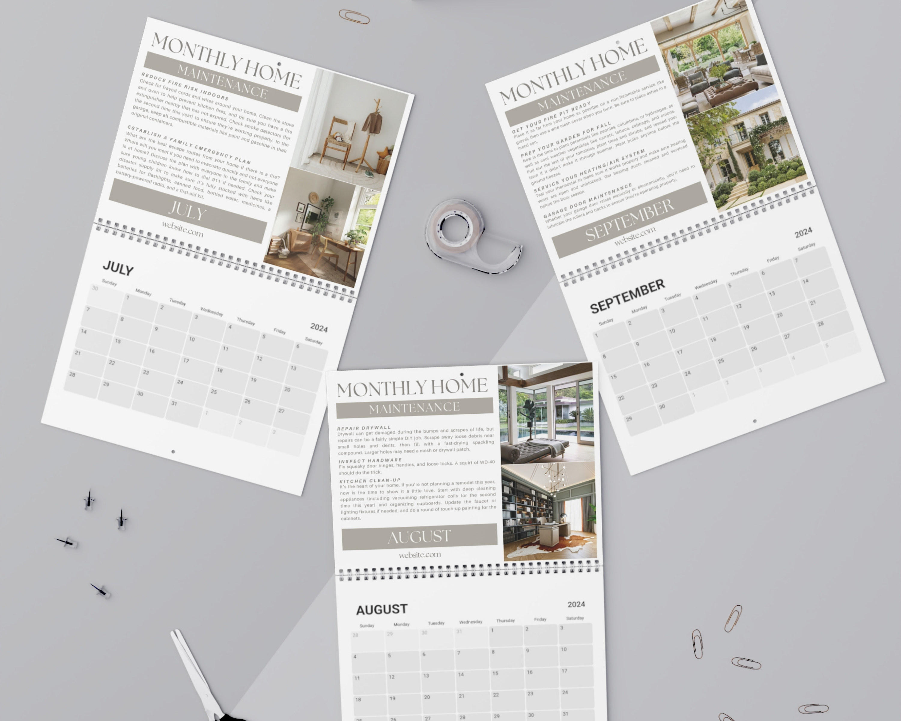 Home Maintenance Calendar 4 - Client Gift