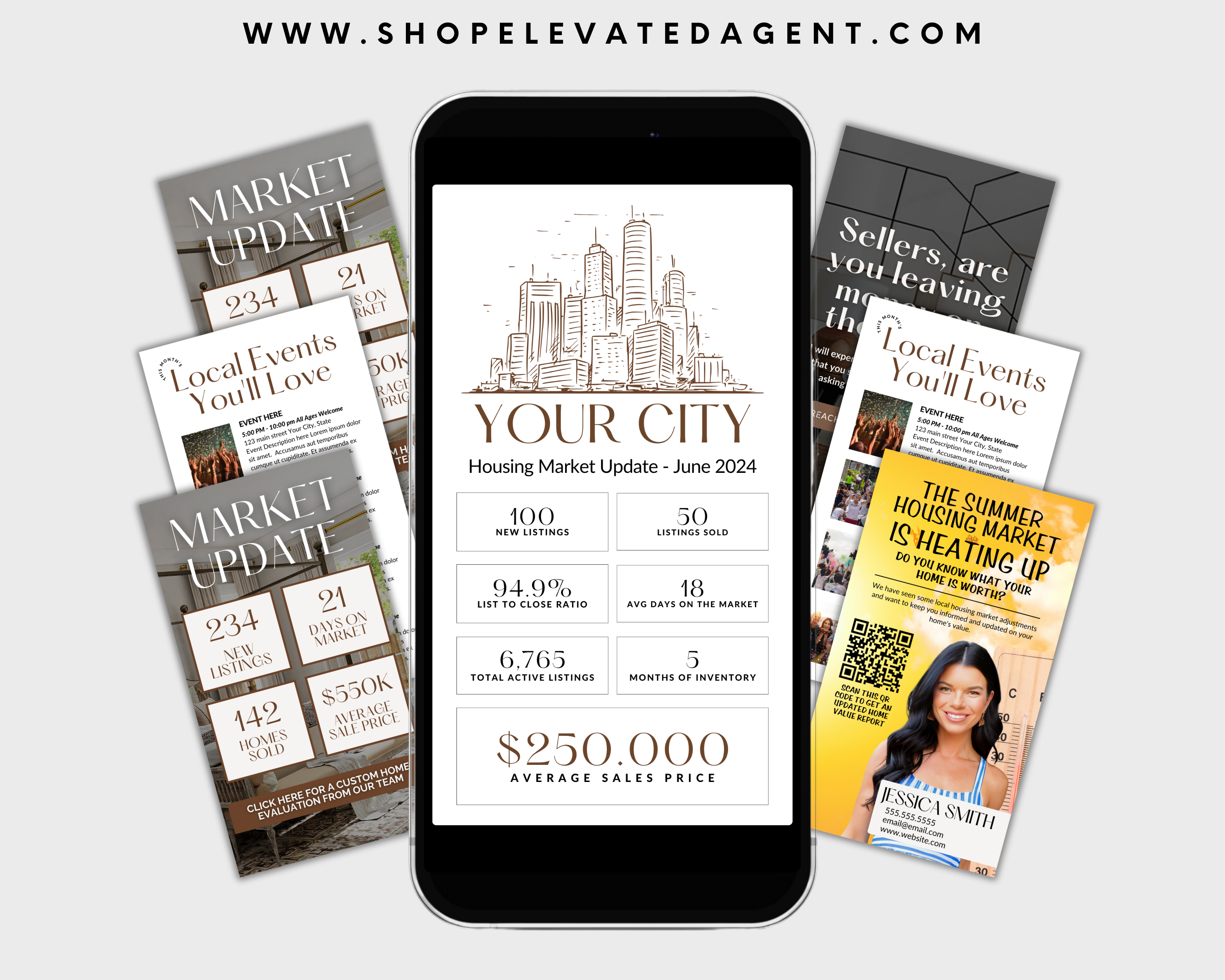 2024 July Newsletter, Real Estate Social Media Templates, Real Estate Instagram Posts, Realtor Social Media, Instagram Stories, Canva