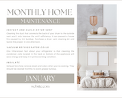 Home Maintenance Calendar 4 - Client Gift